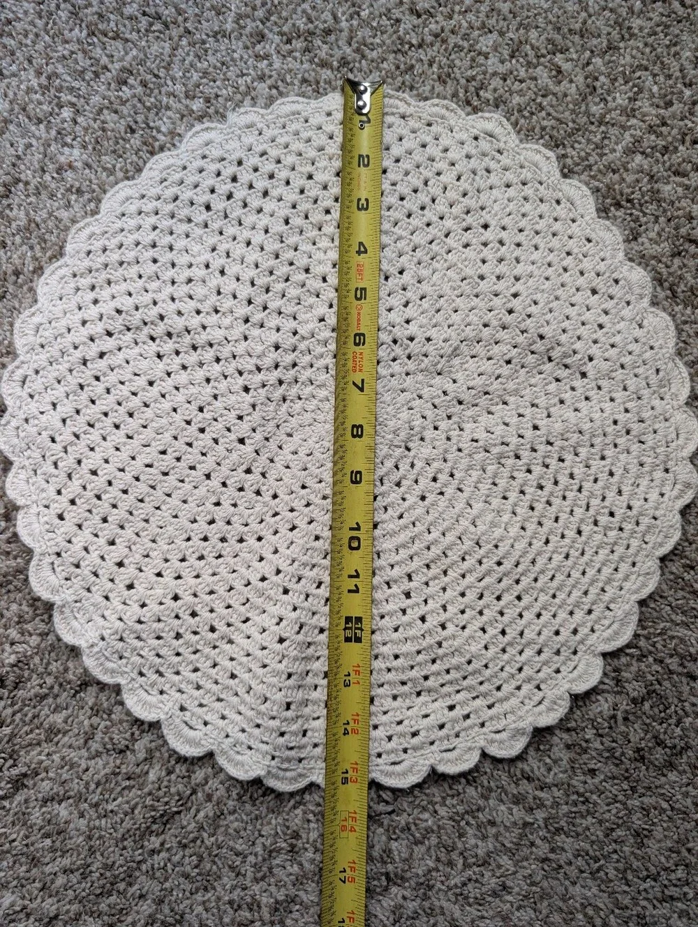 Handmade‎ Cream Crochet Lace Doily- Home Accents